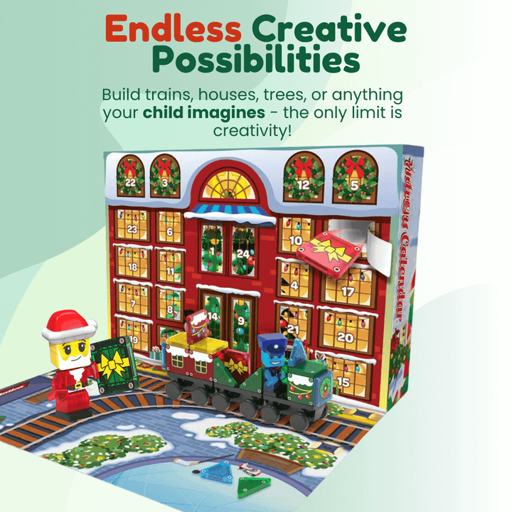 🎄 Advent Calendar with Magnetic Building Tiles