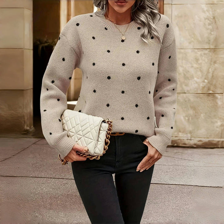 Zyara™ | Chic Knitted Polka Dot Sweater
