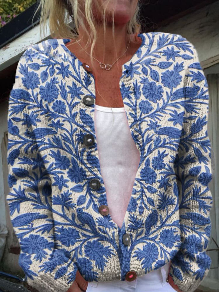 Roselind™ | Floral Pattern Cardigan
