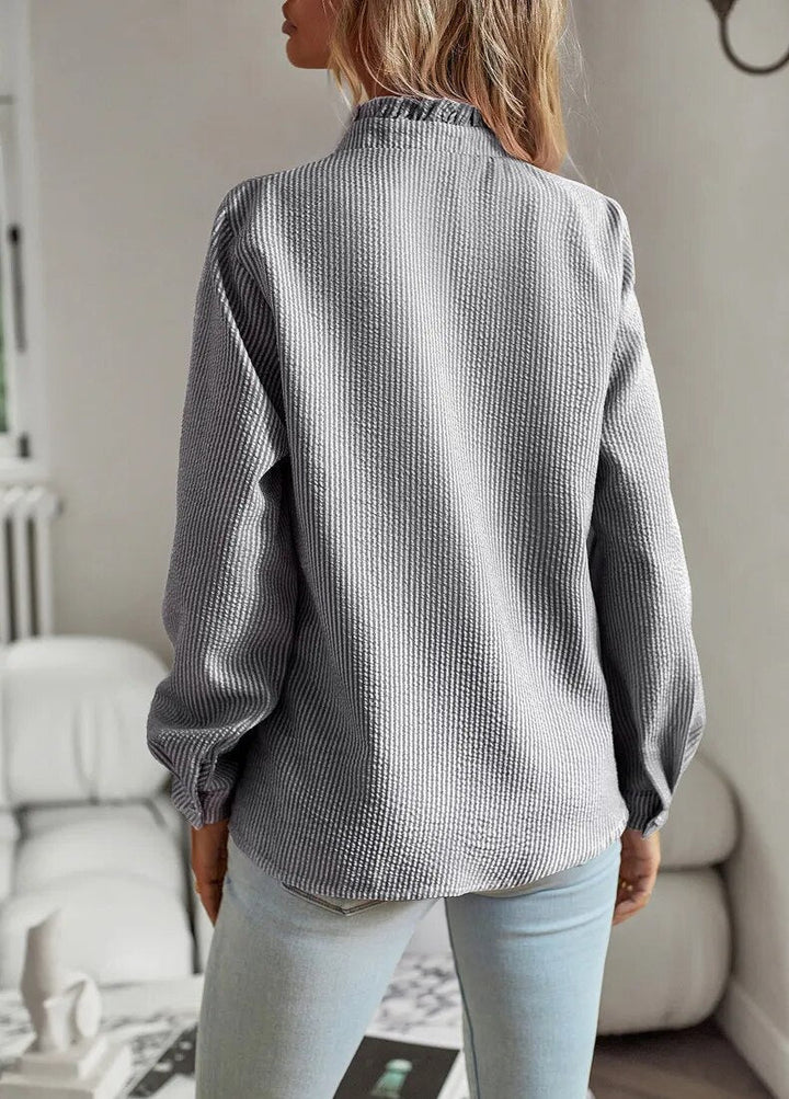 Quorion™ | Elegant Long Sleeve Shirt with Ruffles
