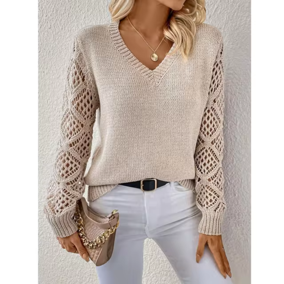 Opale™ | Casual V-Neck Knit Sweater