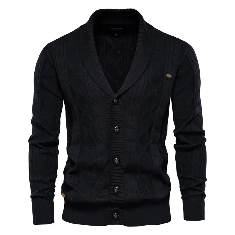 MIRAVO | Men's Cardigan with Button Placket