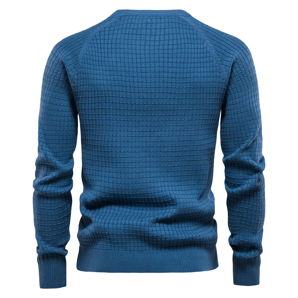 MIRAVO | Men's Sweater with Grid Pattern
