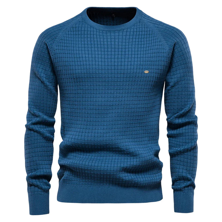 MIRAVO | Men's Sweater with Grid Pattern