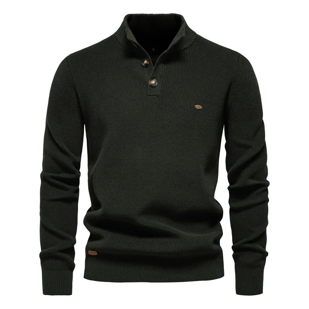 MIRAVO | Men's Sweater with Button Design