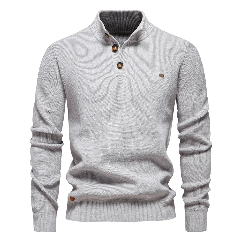 MIRAVO | Men's Sweater with Button Design