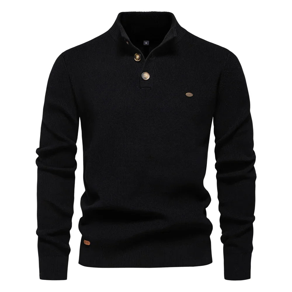 MIRAVO | Men's Sweater with Button Design
