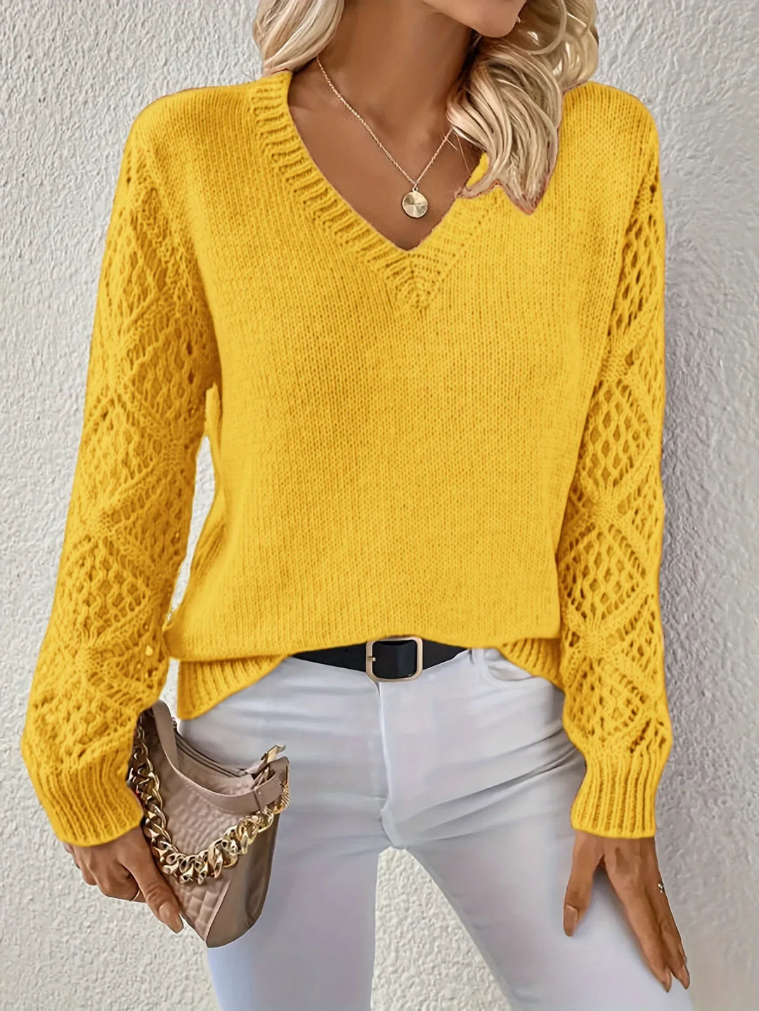 Opale™ | Casual V-Neck Knit Sweater