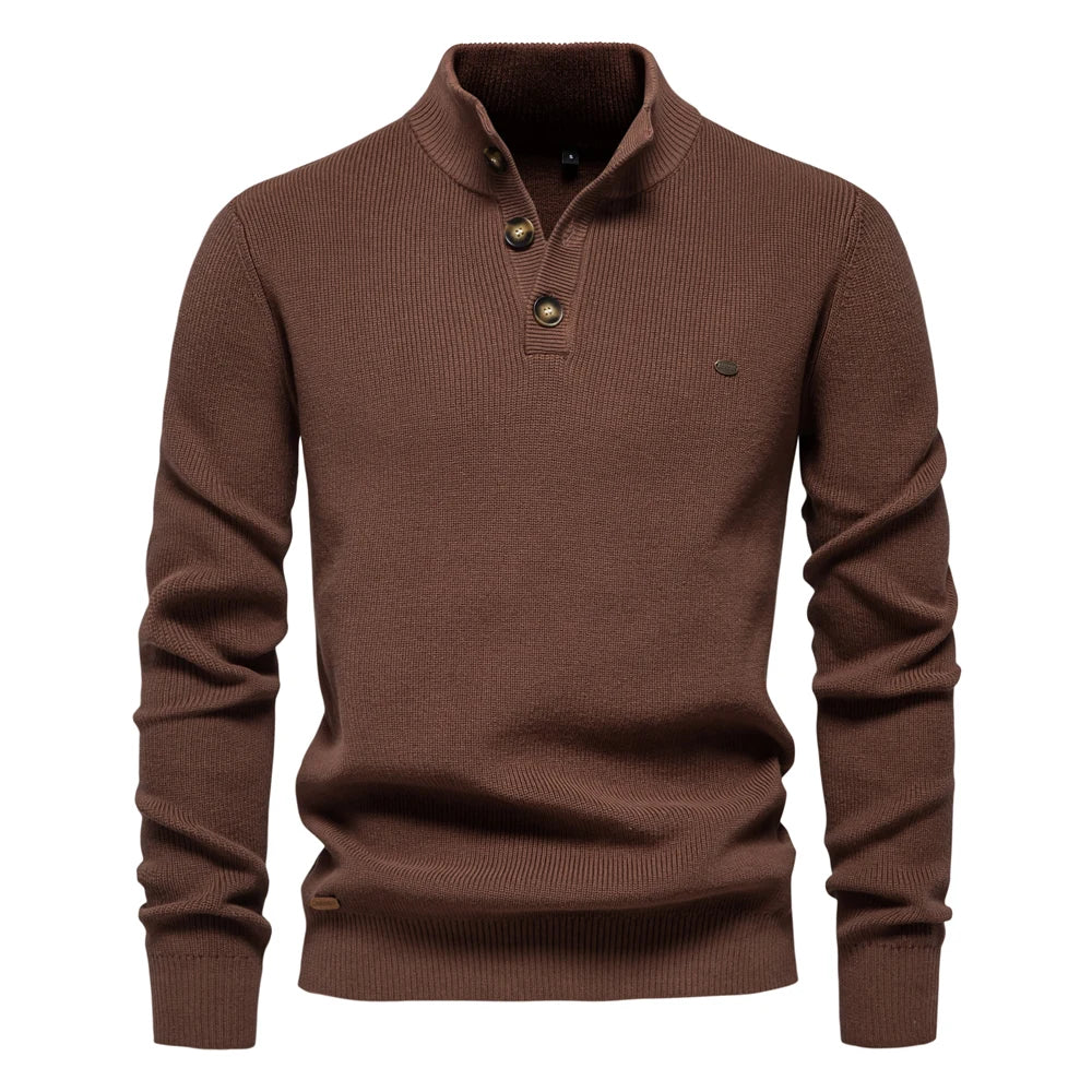 MIRAVO | Men's Sweater with Button Design