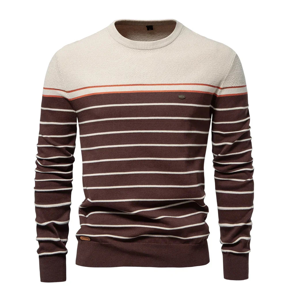 MIRAVO | Men's Sweater with Striped Pattern
