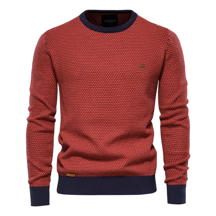 MIRAVO | Men's Sweater with Check Pattern