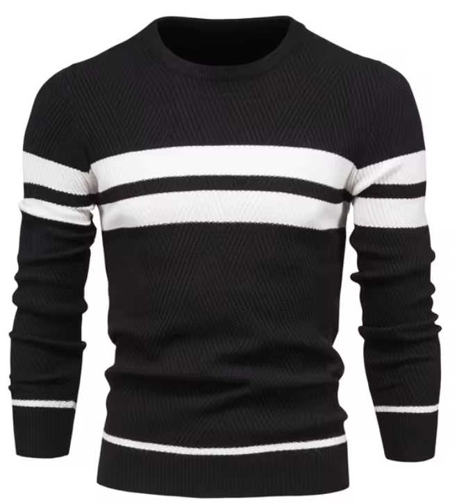 MIRAVO | Stylish Men's Sweater with Herringbone Pattern