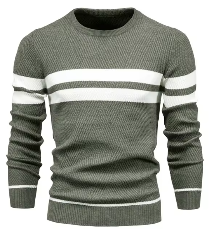 MIRAVO | Stylish Men's Sweater with Herringbone Pattern