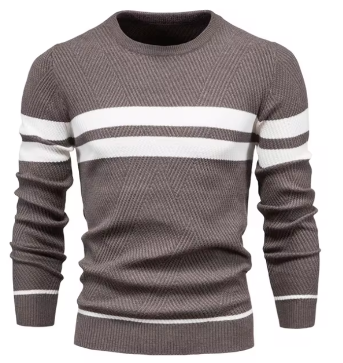 MIRAVO | Stylish Men's Sweater with Herringbone Pattern