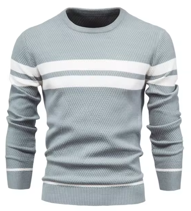 MIRAVO | Stylish Men's Sweater with Herringbone Pattern