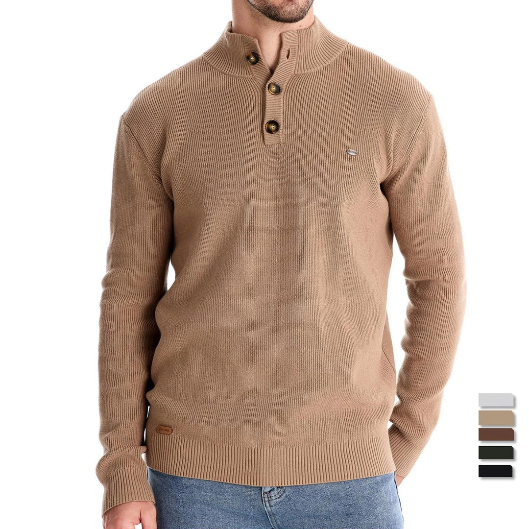 MIRAVO | Men's Sweater with Button Design
