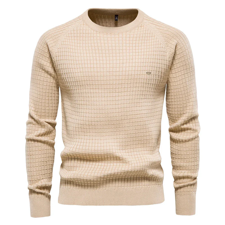 MIRAVO | Men's Sweater with Grid Pattern