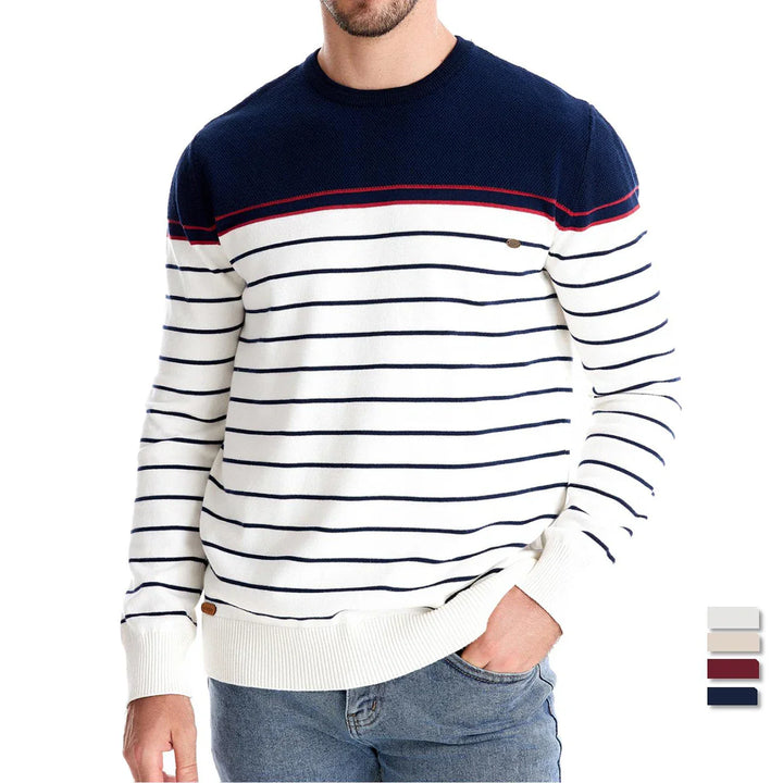 MIRAVO | Men's Sweater with Striped Pattern