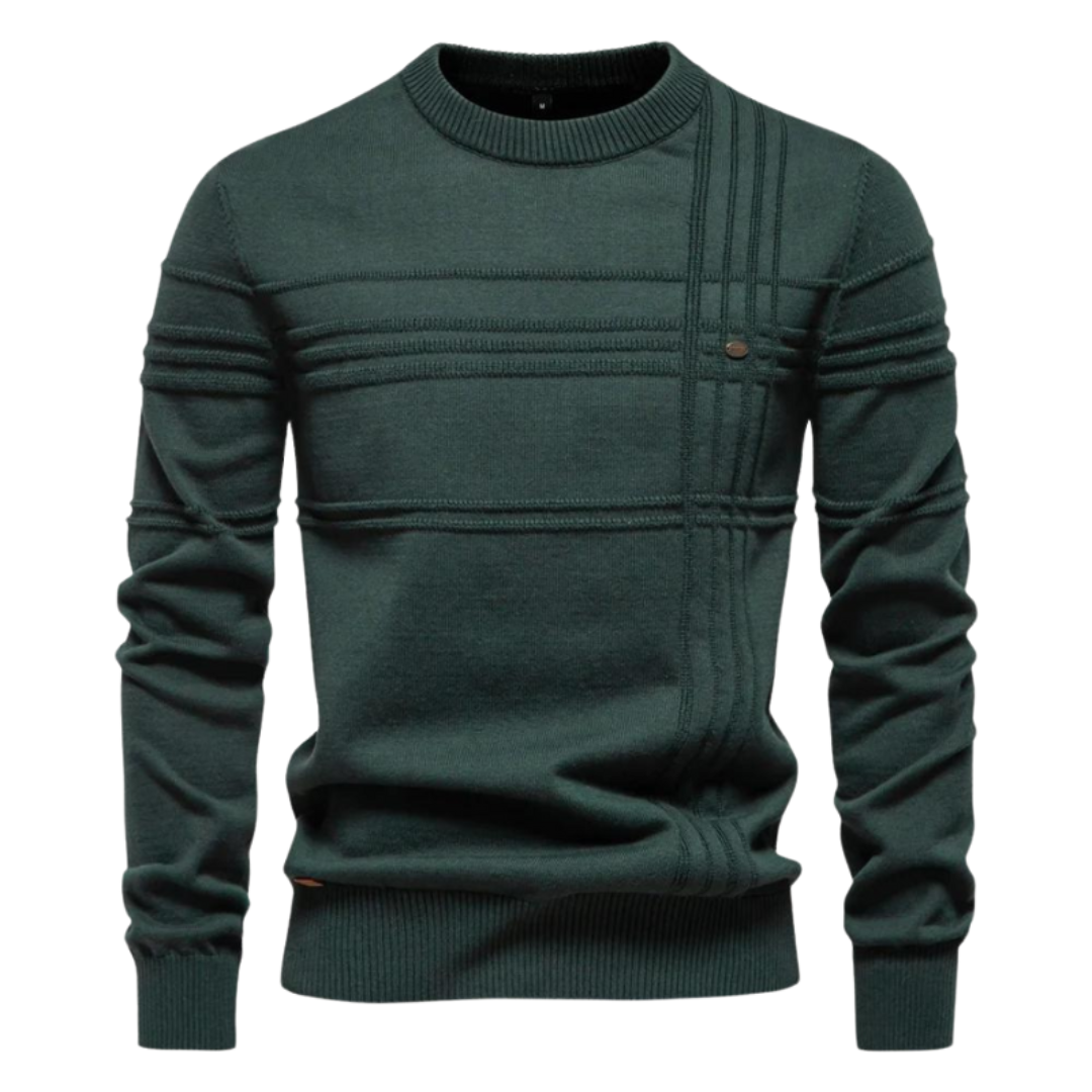 MIRAVO | Stylish Men's Sweater with Check Design