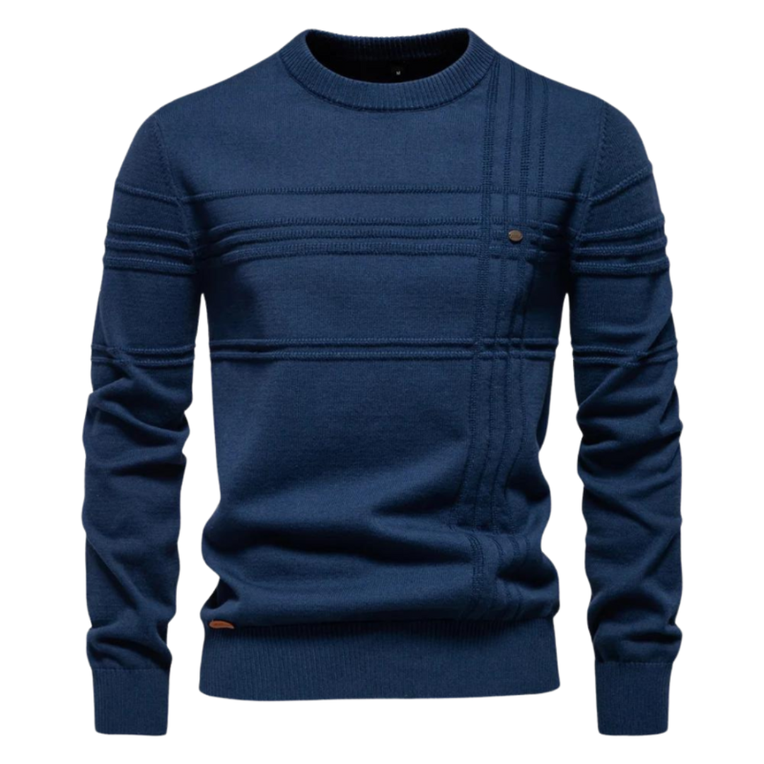 MIRAVO | Stylish Men's Sweater with Check Design