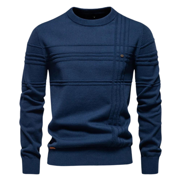 MIRAVO | Stylish Men's Sweater with Check Design