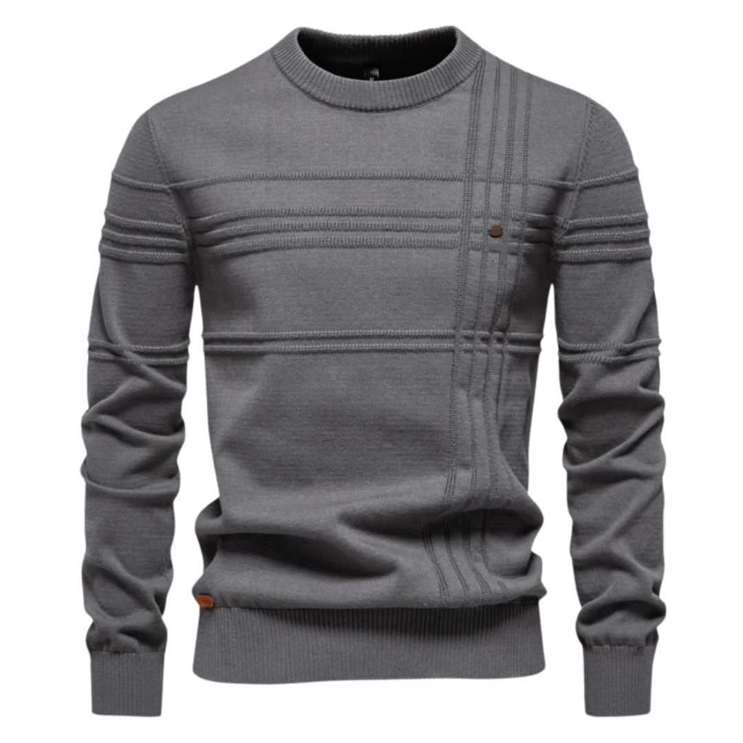 MIRAVO | Stylish Men's Sweater with Check Design