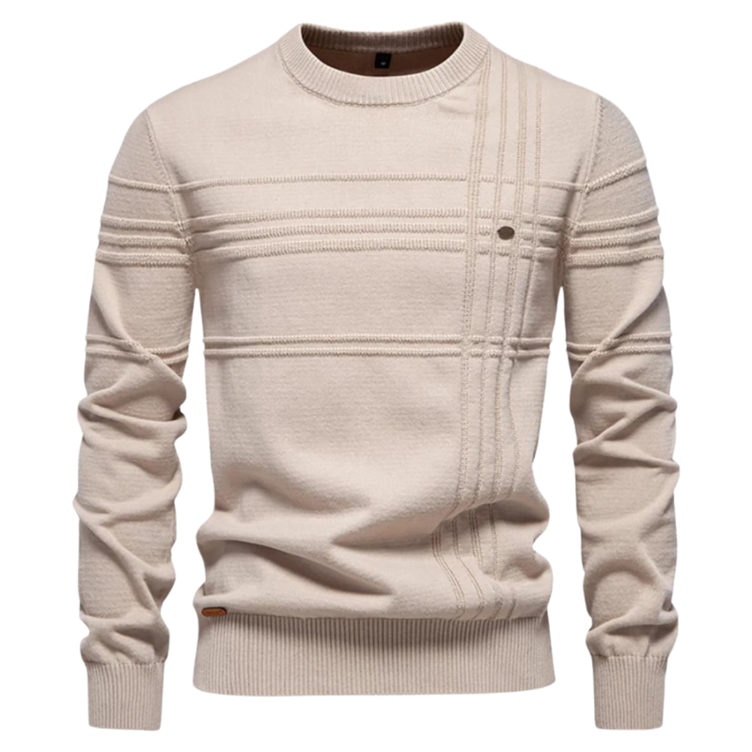 MIRAVO | Stylish Men's Sweater with Check Design