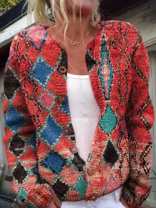 Roselind™ | Floral Pattern Cardigan