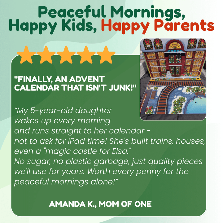 🎄 Advent Calendar with Magnetic Building Tiles