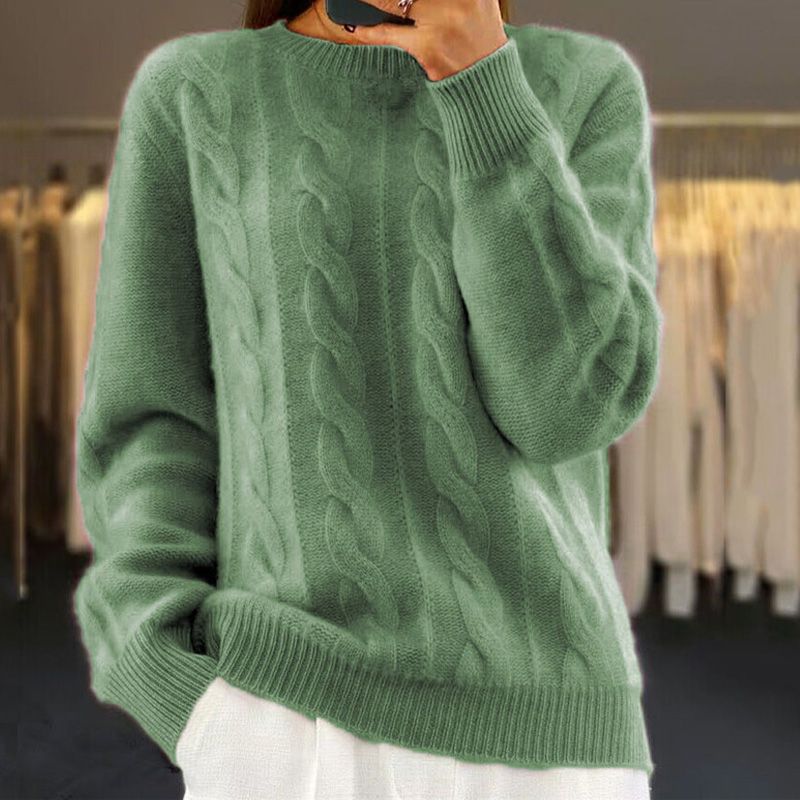 Ariane™ - Twisted Knit Sweater in Soft Wool