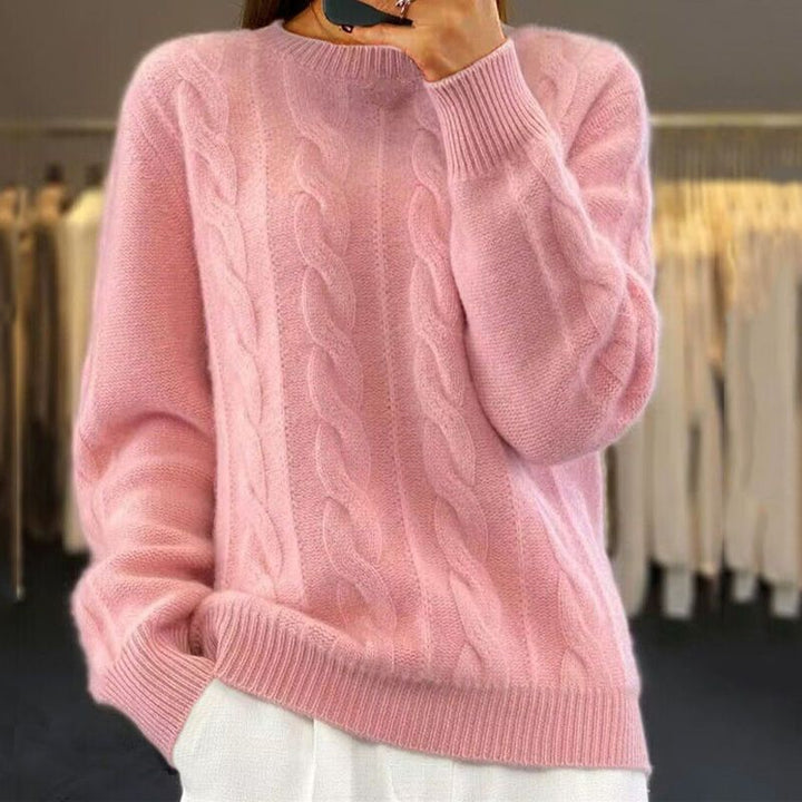 Ariane™ - Twisted Knit Sweater in Soft Wool