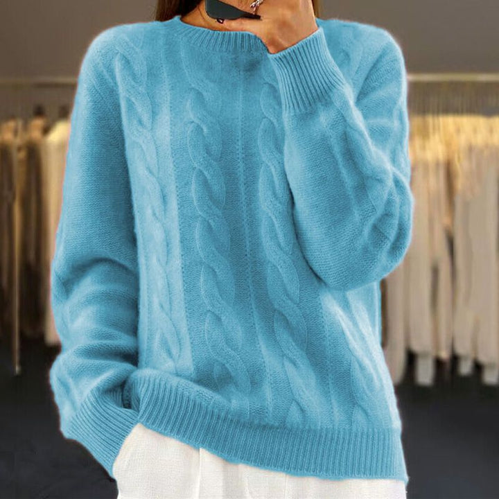 Ariane™ - Twisted Knit Sweater in Soft Wool