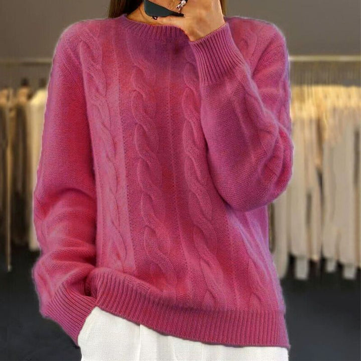 Ariane™ - Twisted Knit Sweater in Soft Wool